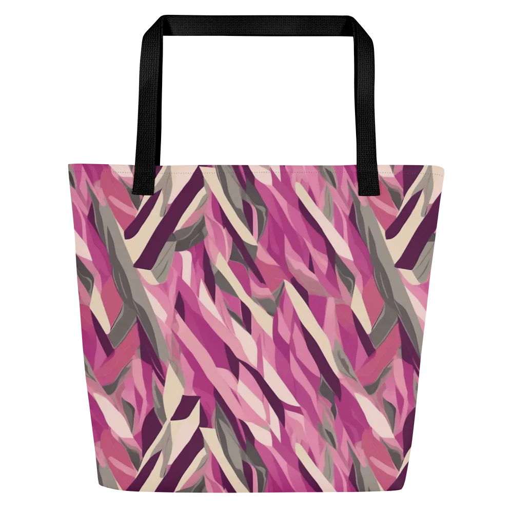 Petal Static on Large Tote Bag W/ Pocket — Front