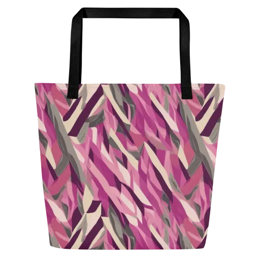 Petal Static on a Large Tote Bag W/ Pocket