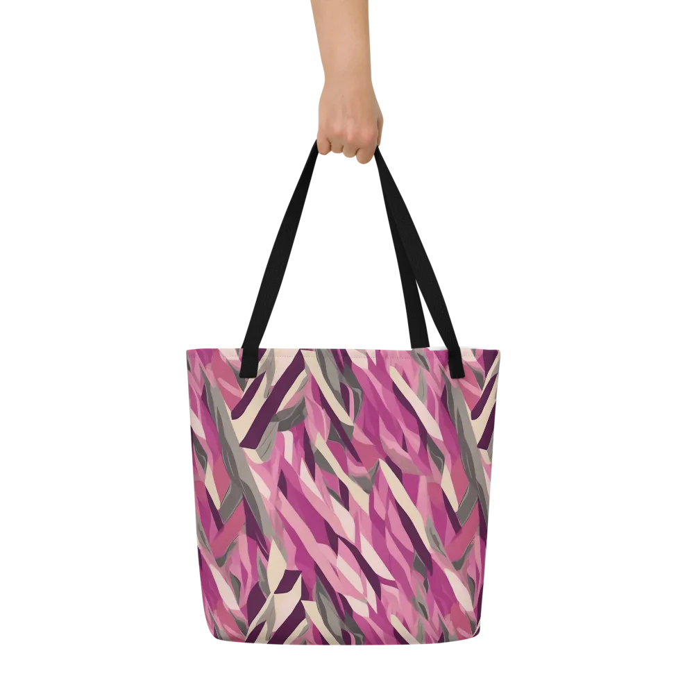 Petal Static on Large Tote Bag W/ Pocket — Front