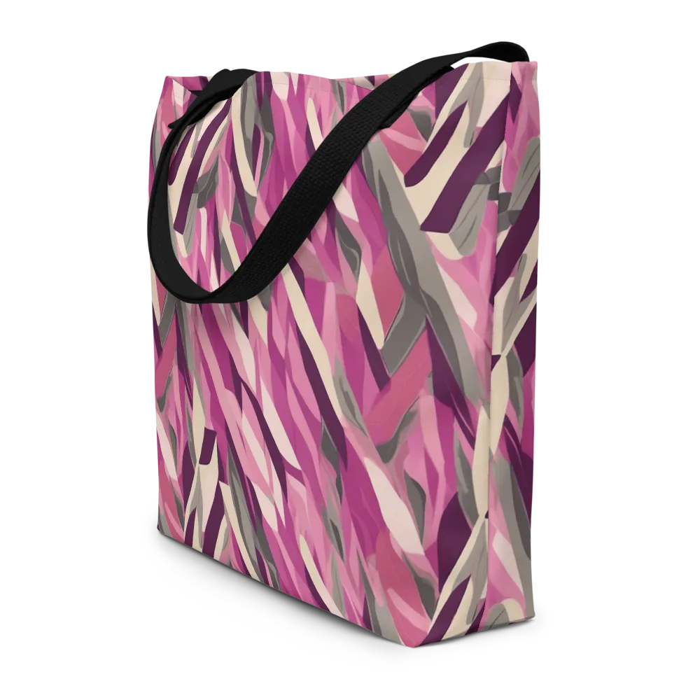 Petal Static on Large Tote Bag W/ Pocket — Front