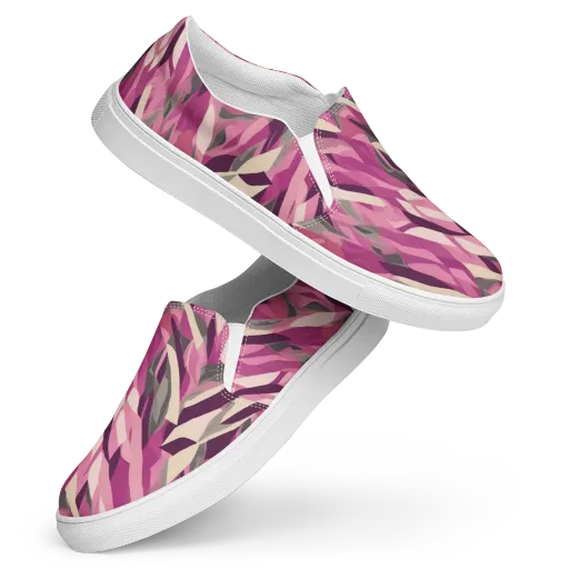 Petal Static on a Women's Slip-On Canvas Shoes
