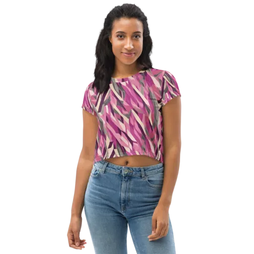Petal Static on a Crop Tee