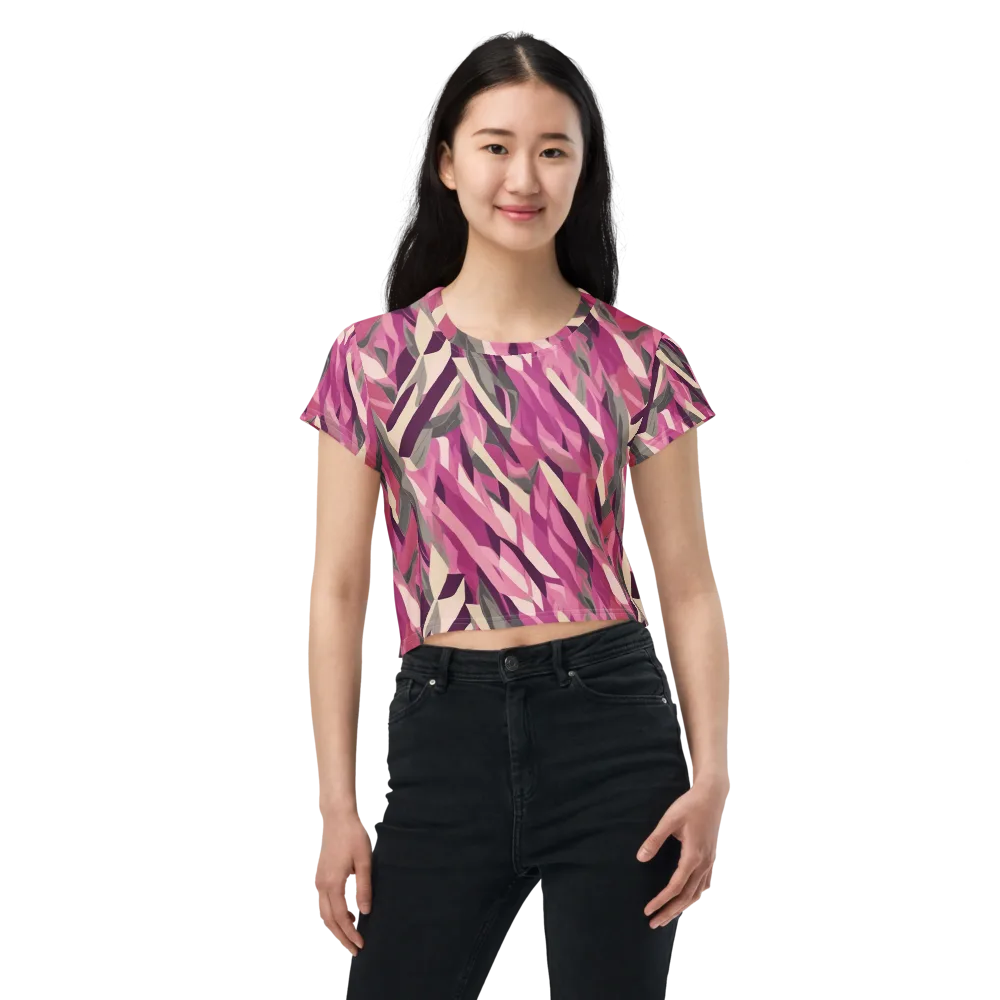 Petal Static on Crop Tee — Front
