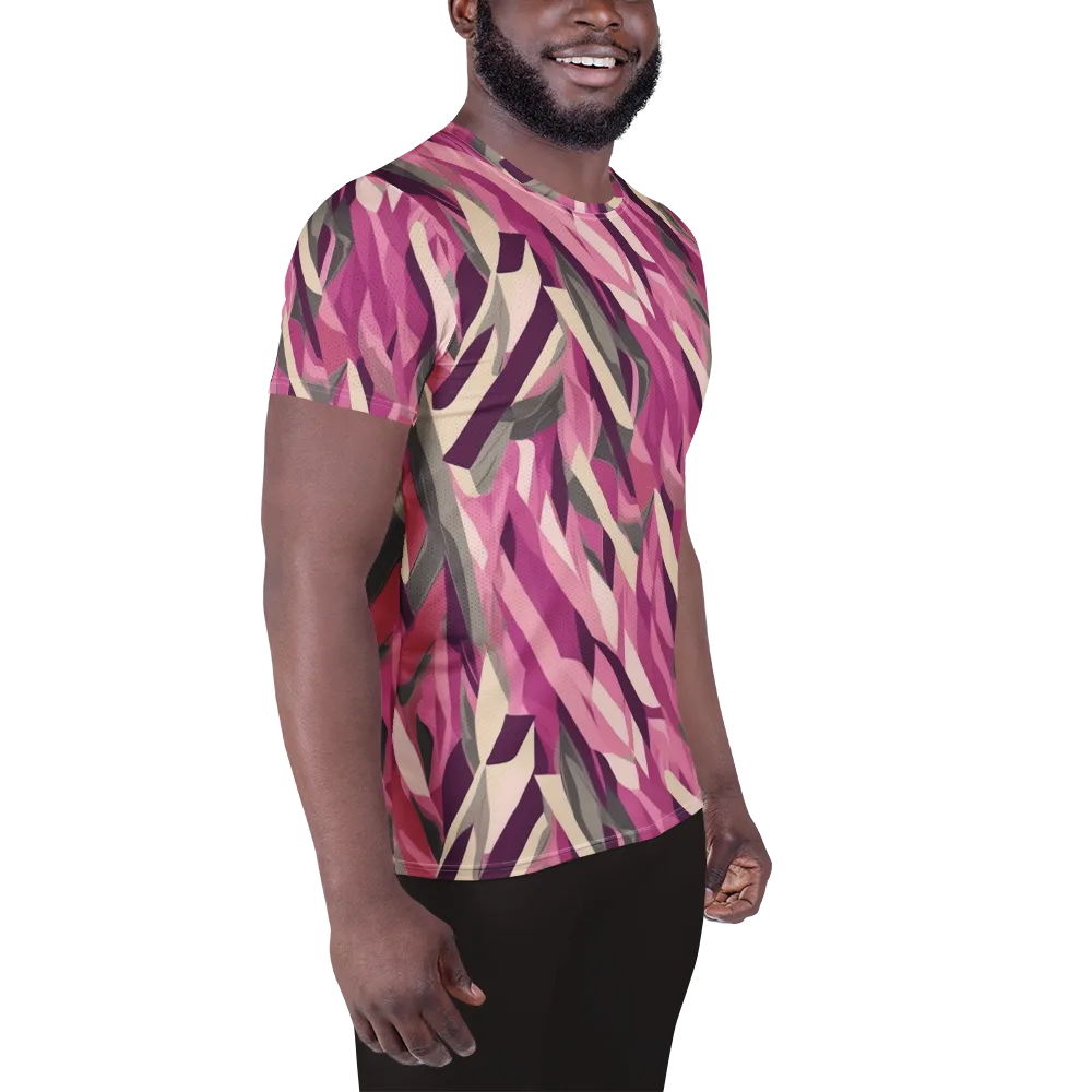 Petal Static on Men's Athletic T-Shirt — Right