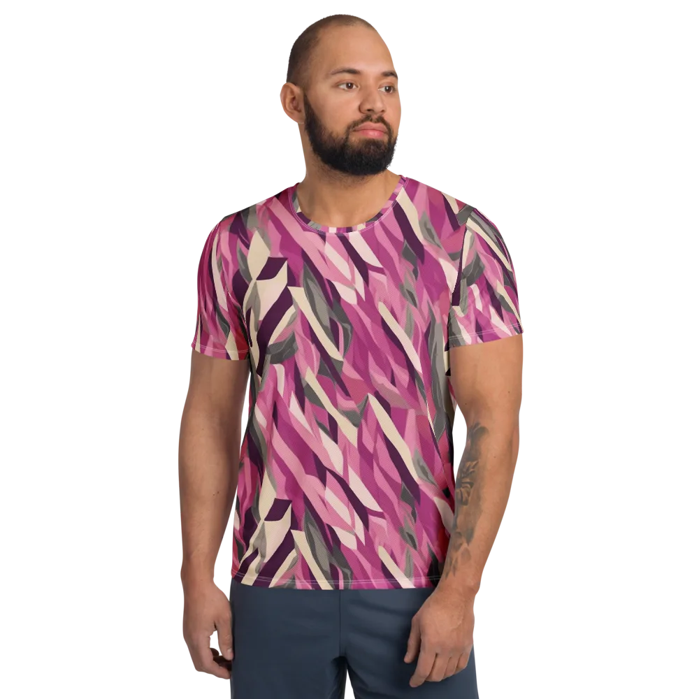 Petal Static on Men's Athletic T-Shirt — Front