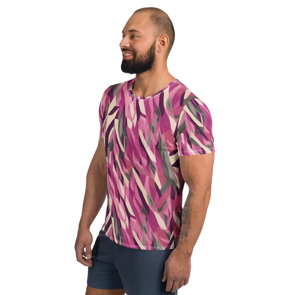 Petal Static on Men's Athletic T-Shirt — Left