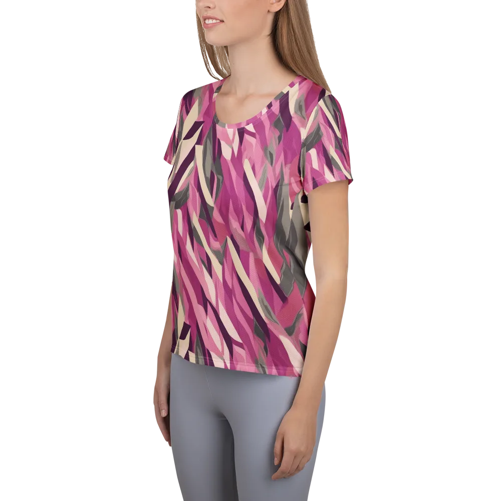 Petal Static on Women's Athletic T-Shirt — Left