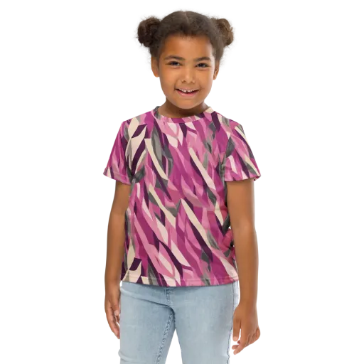 Petal Static on a Kids Crew Neck T-Shirt