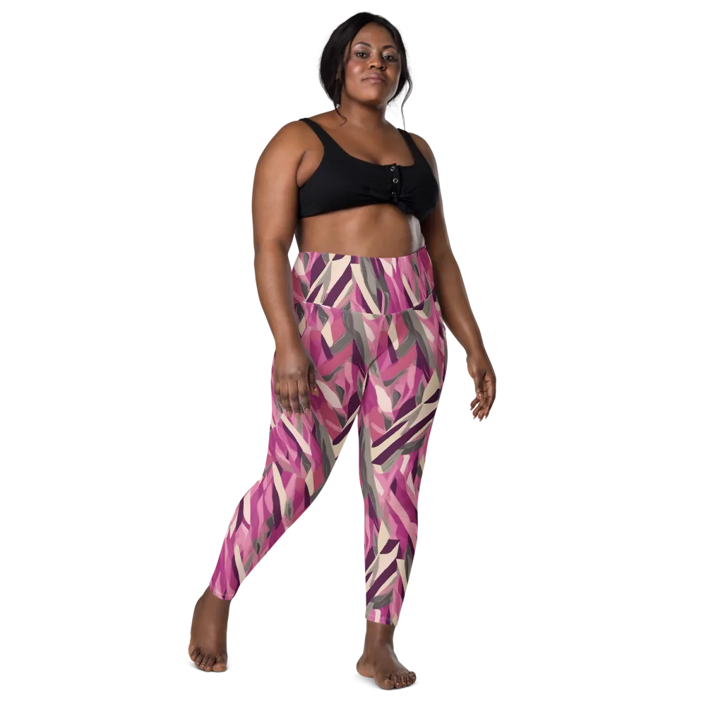 Petal Static on Leggings with Pockets — Front