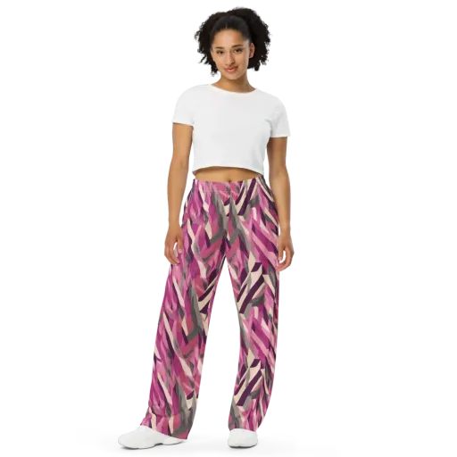 Petal Static on a Wide-Leg Pants