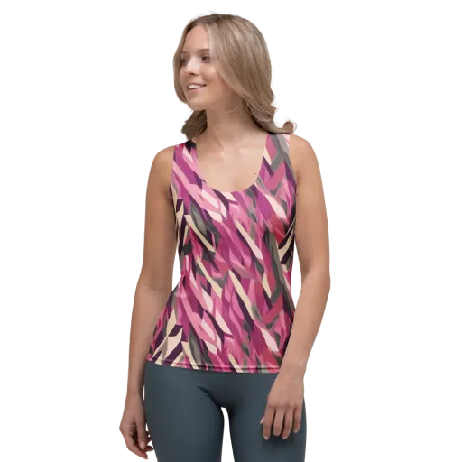 Petal Static on a Women's Tank Top