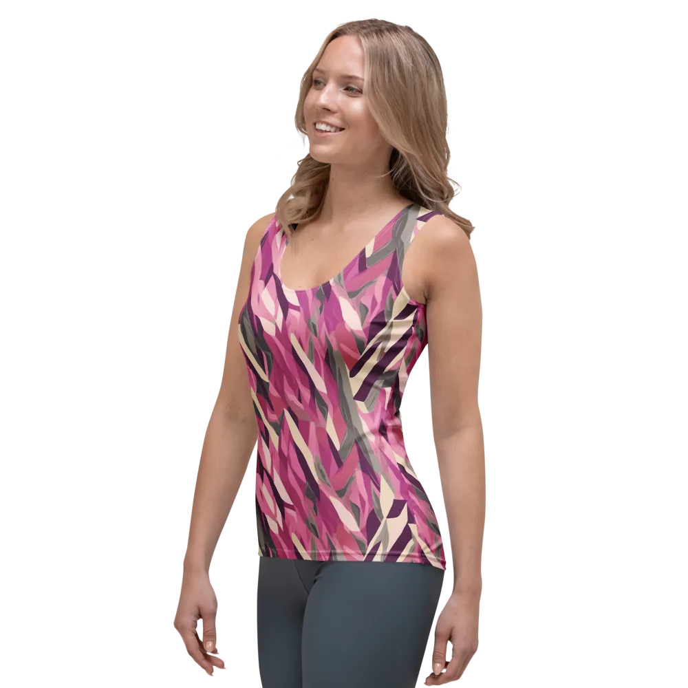 Petal Static on Women's Tank Top — Left Front