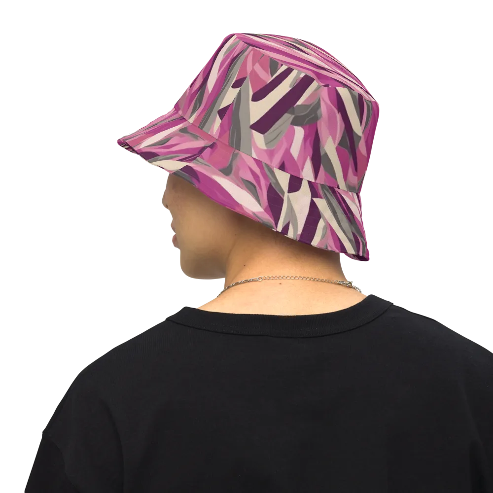 Petal Static on Reversible Bucket Hat — Back Inside