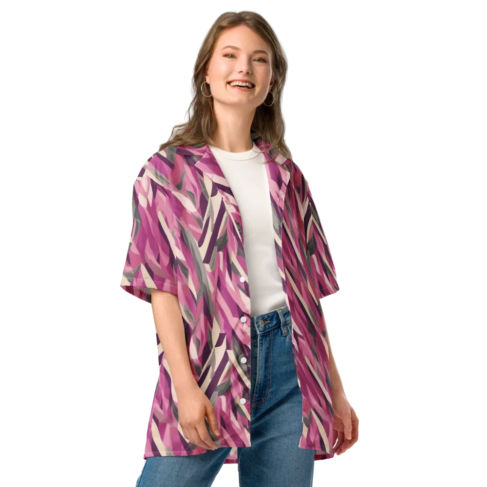 Petal Static on Button Shirt — Front