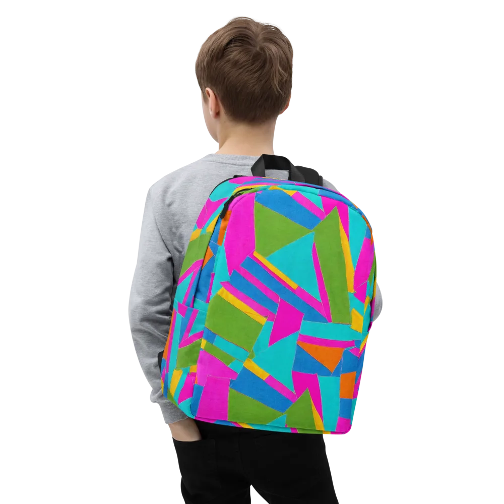 Candy Geometry on Minimalist Backpack — Zoomed-in