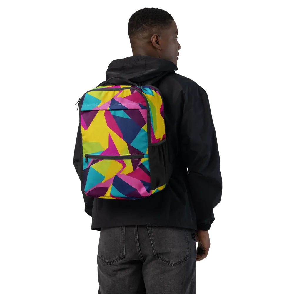 Electric Origami on Utility Backpack — Back