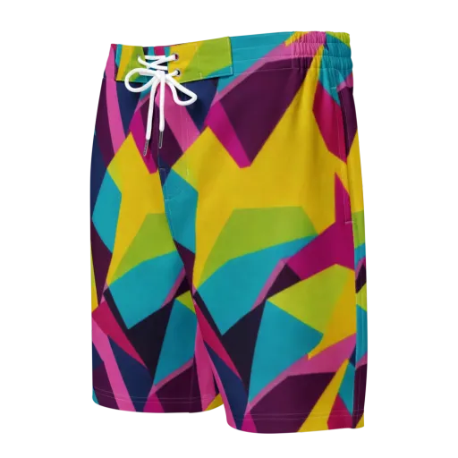 Electric Origami on a Men's Board Shorts