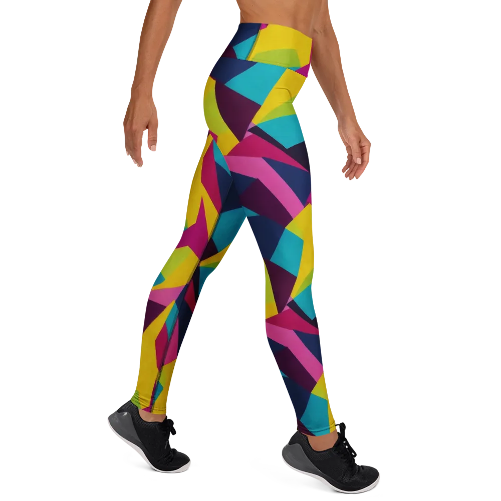 Electric Origami on Yoga Leggings — Right