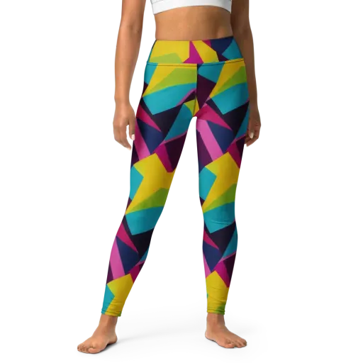 Electric Origami on a Yoga Leggings