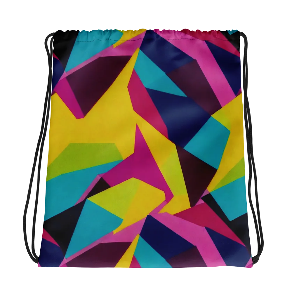 Electric Origami on Drawstring Bag — Photo