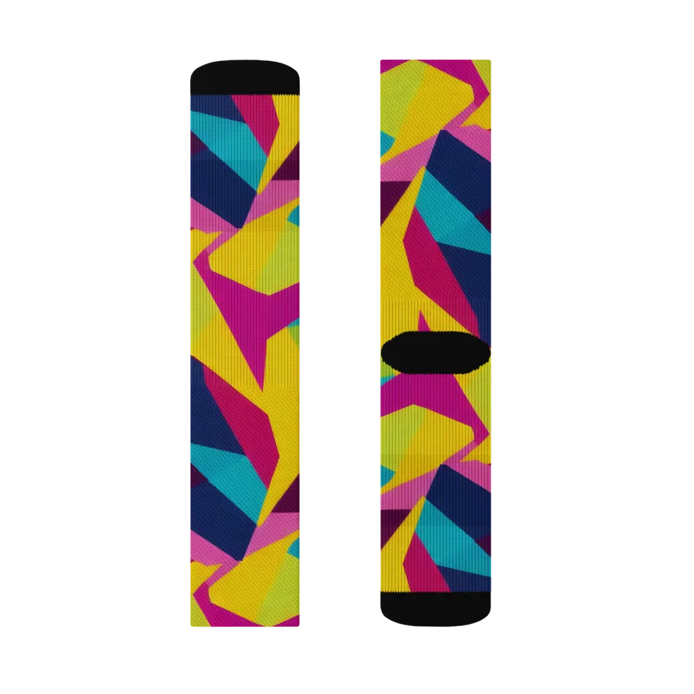 Electric Origami on Socks — Left Sock