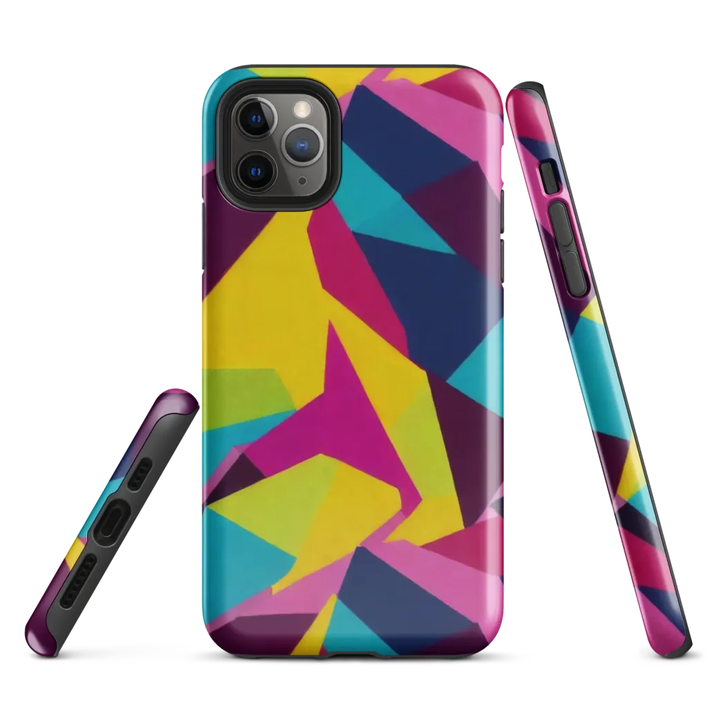 Electric Origami on Tough Case for iPhone® — Front