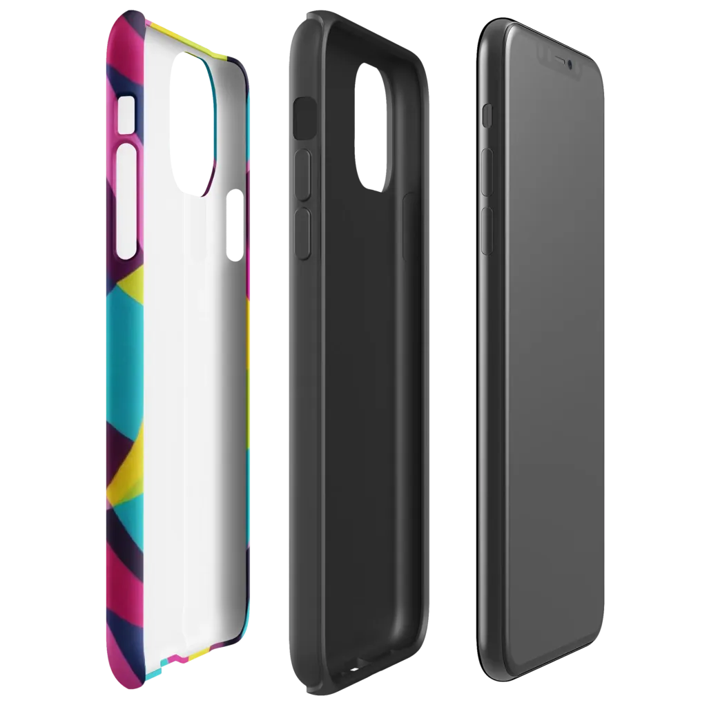Electric Origami on Tough Case for iPhone® — Right
