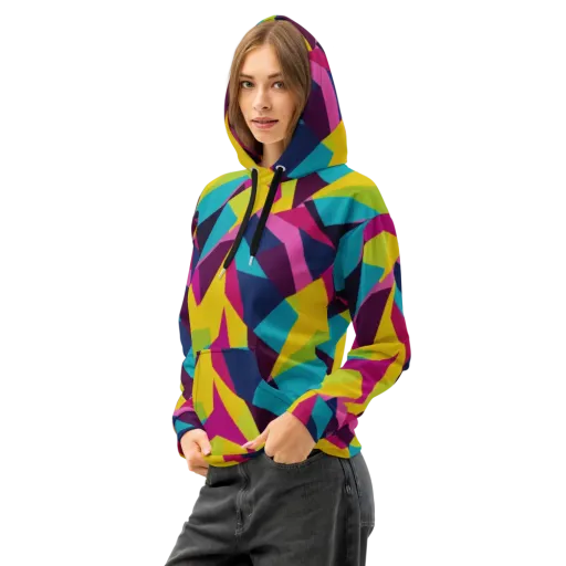 Electric Origami on a Cotton Hoodie