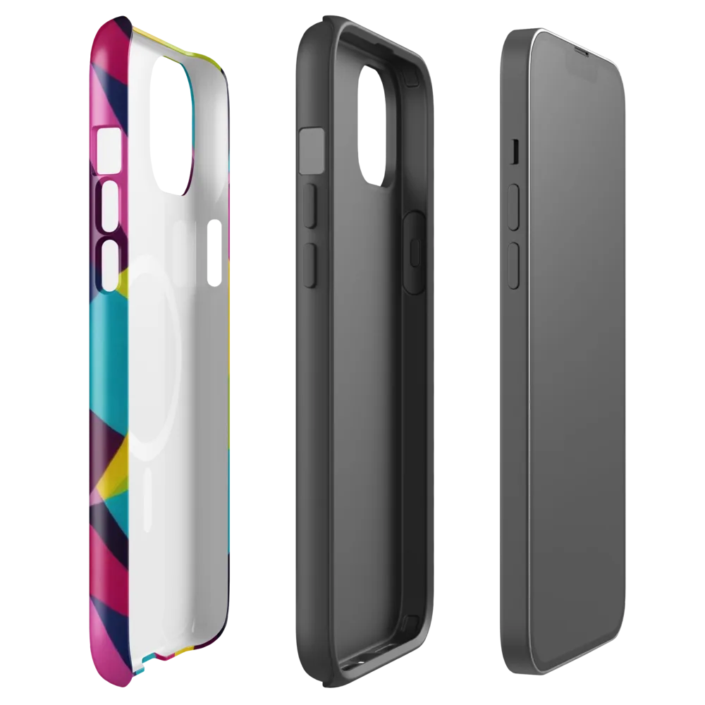 Electric Origami on MagSafe Tough Case for iPhone® — Front