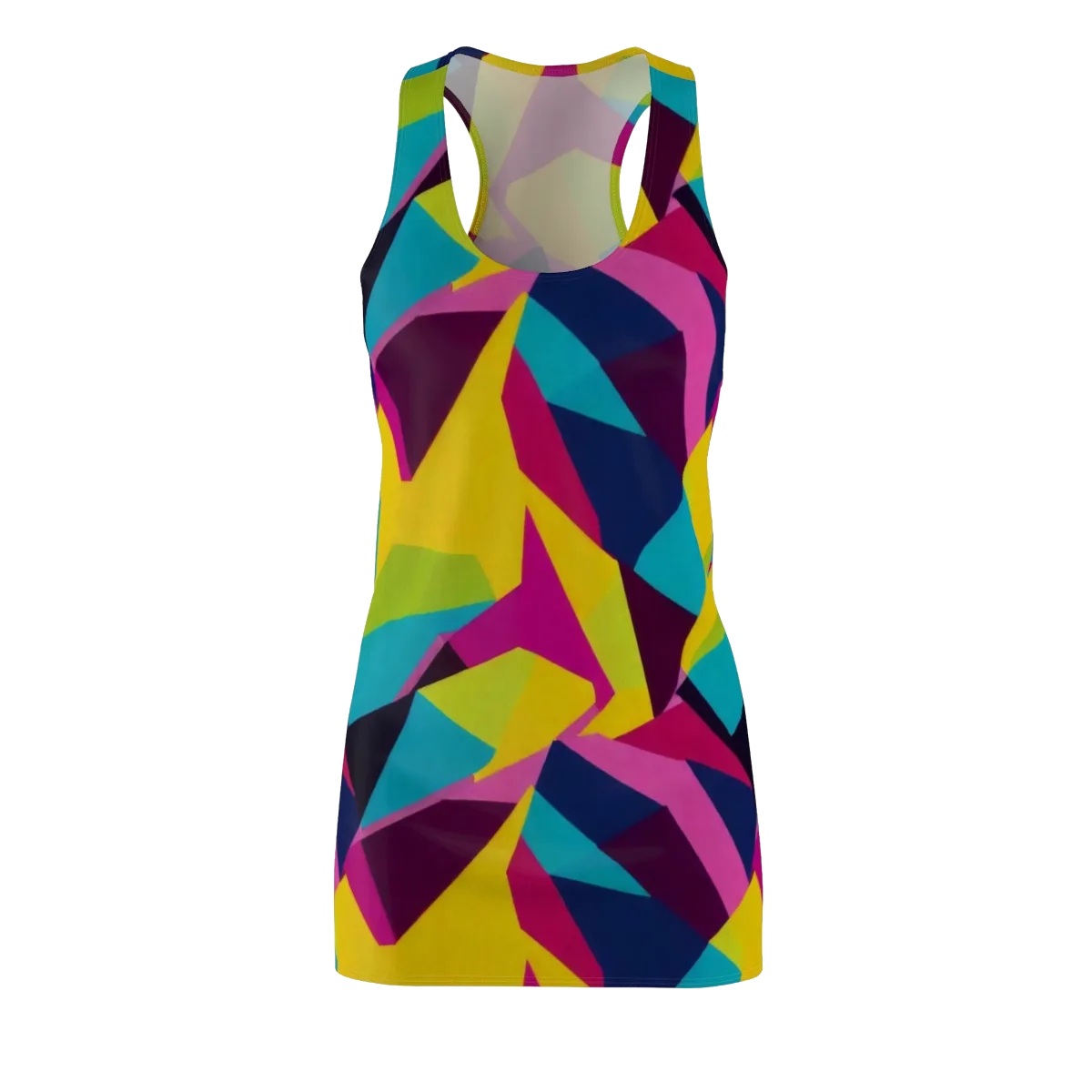 Electric Origami on Racerback Dress — Front