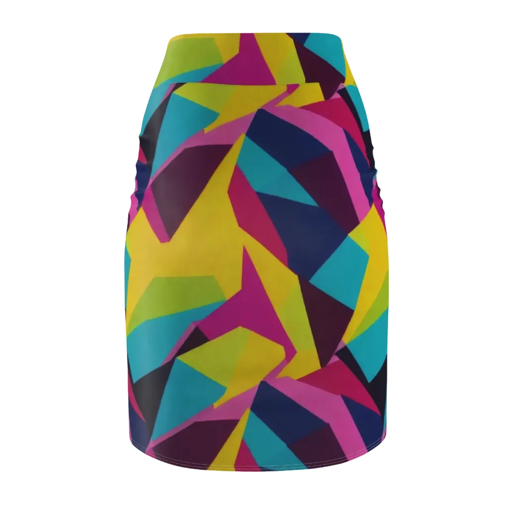Electric Origami on Pencil Skirt — Back