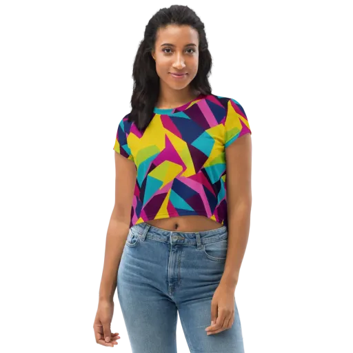 Electric Origami on a Crop Tee