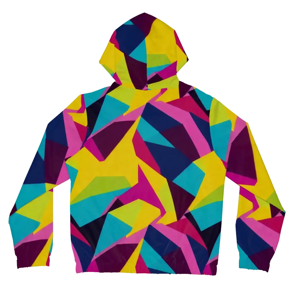 Electric Origami on Women's Full-Zip Hoodie — Back