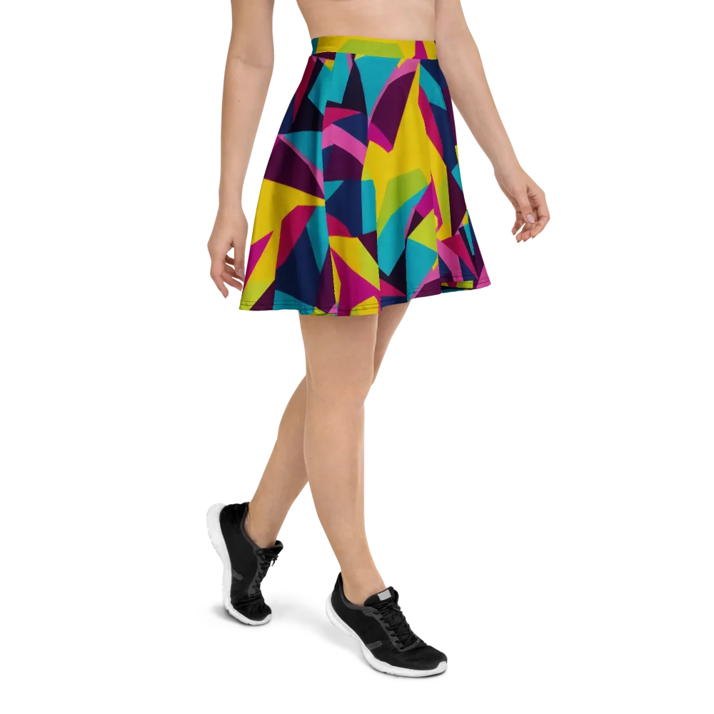 Electric Origami on Skater Skirt — Right