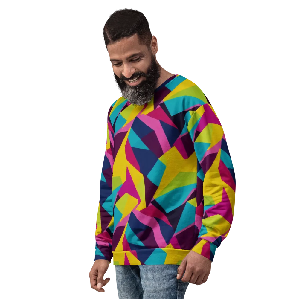 Electric Origami on Sweatshirt — Left Front