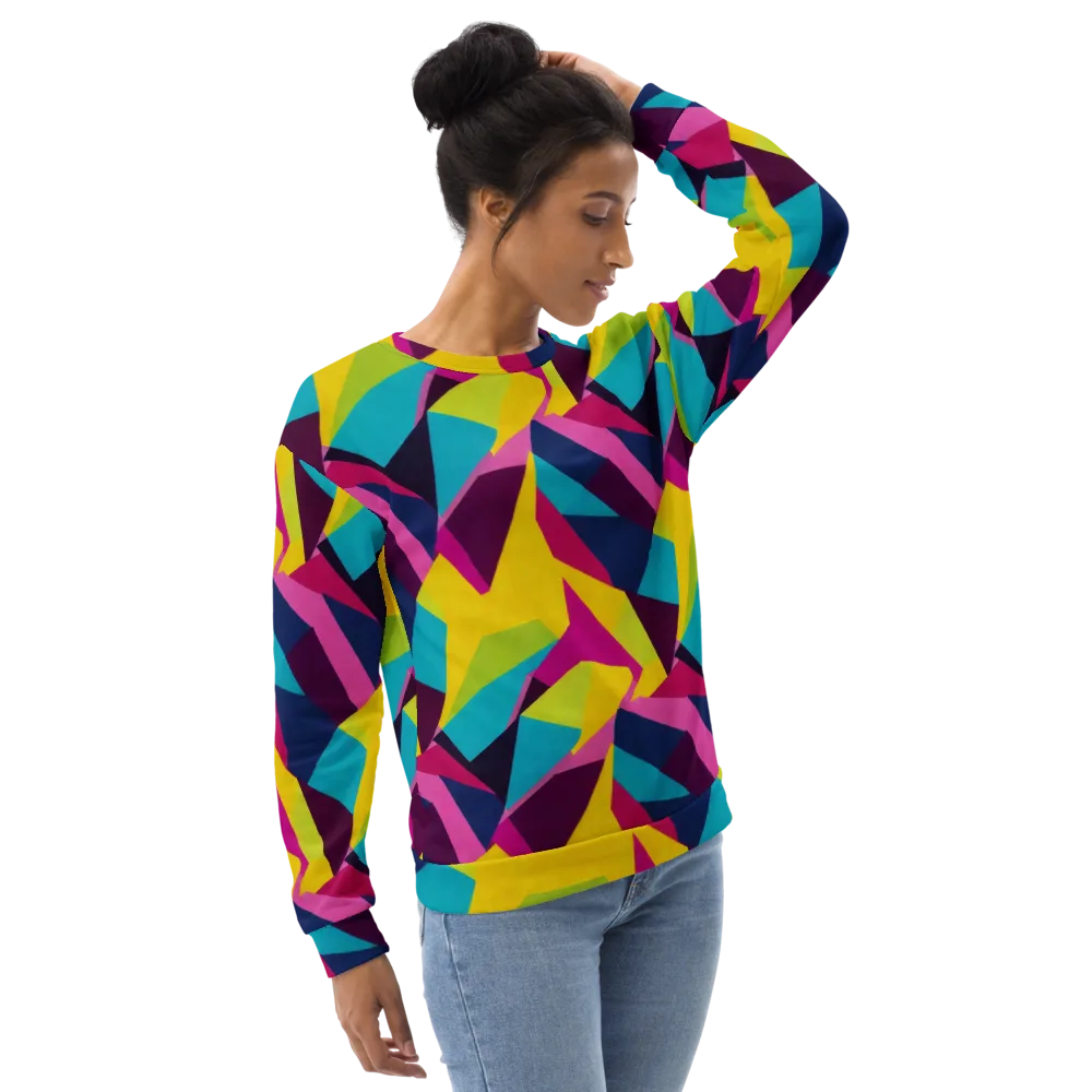 Electric Origami on Sweatshirt — Right Front