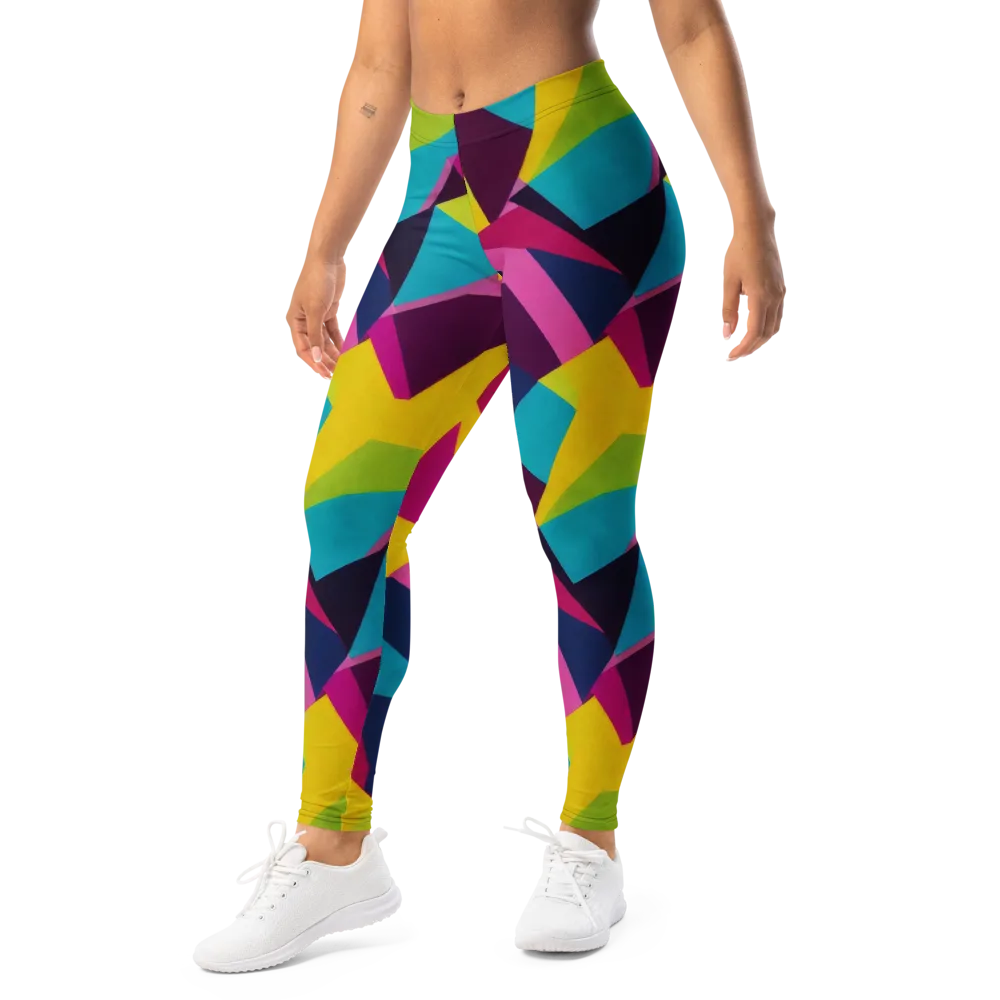 Electric Origami on Leggings — Left Front
