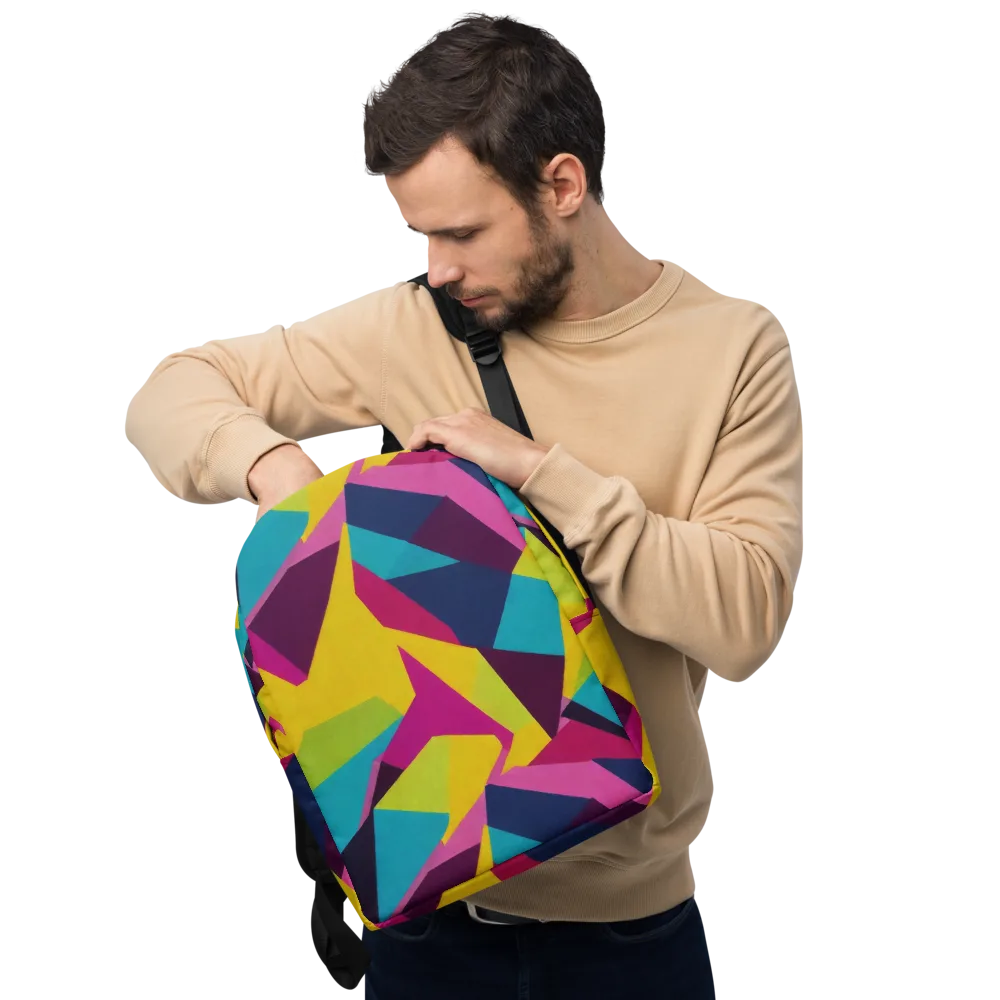 Electric Origami on Minimalist Backpack — Front