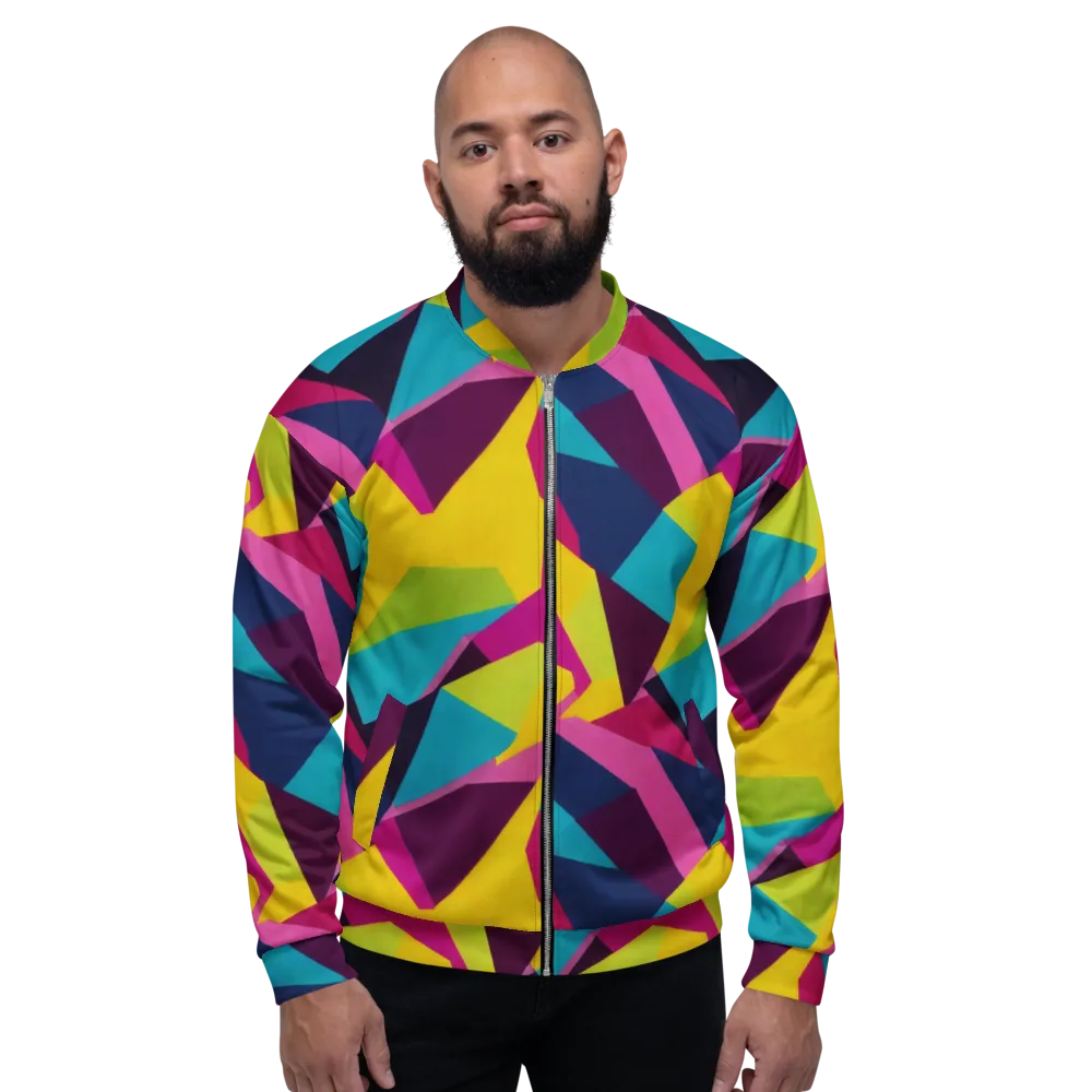 Electric Origami on Bomber Jacket — Front