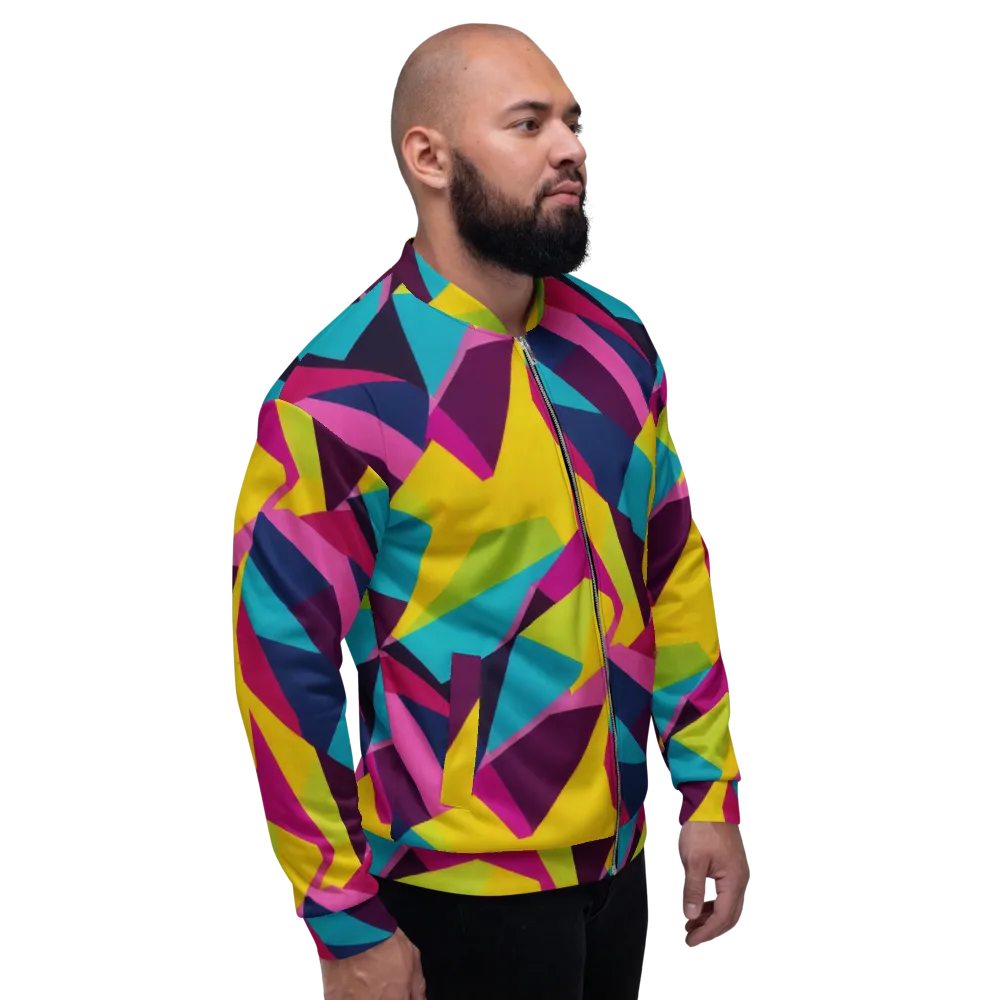 Electric Origami on Bomber Jacket — Right