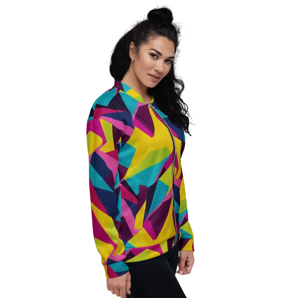 Electric Origami on Bomber Jacket — Right