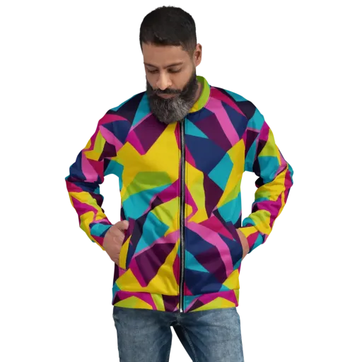 Electric Origami on a Bomber Jacket