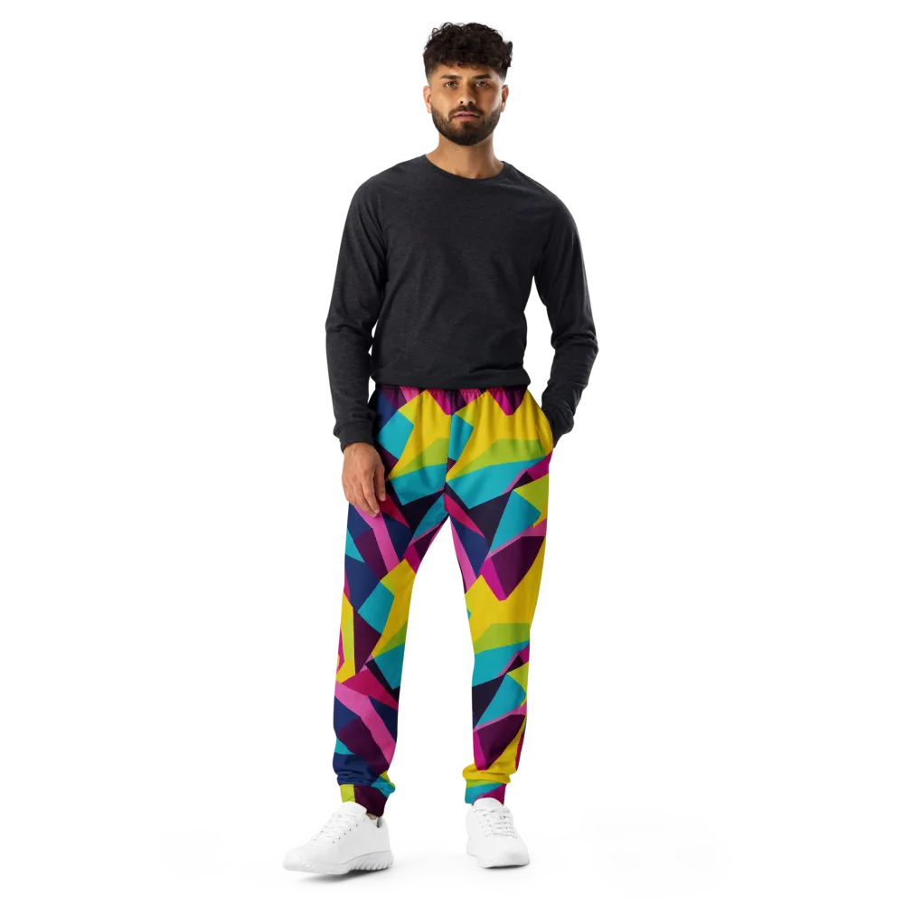 Electric Origami on Men's Joggers — Front