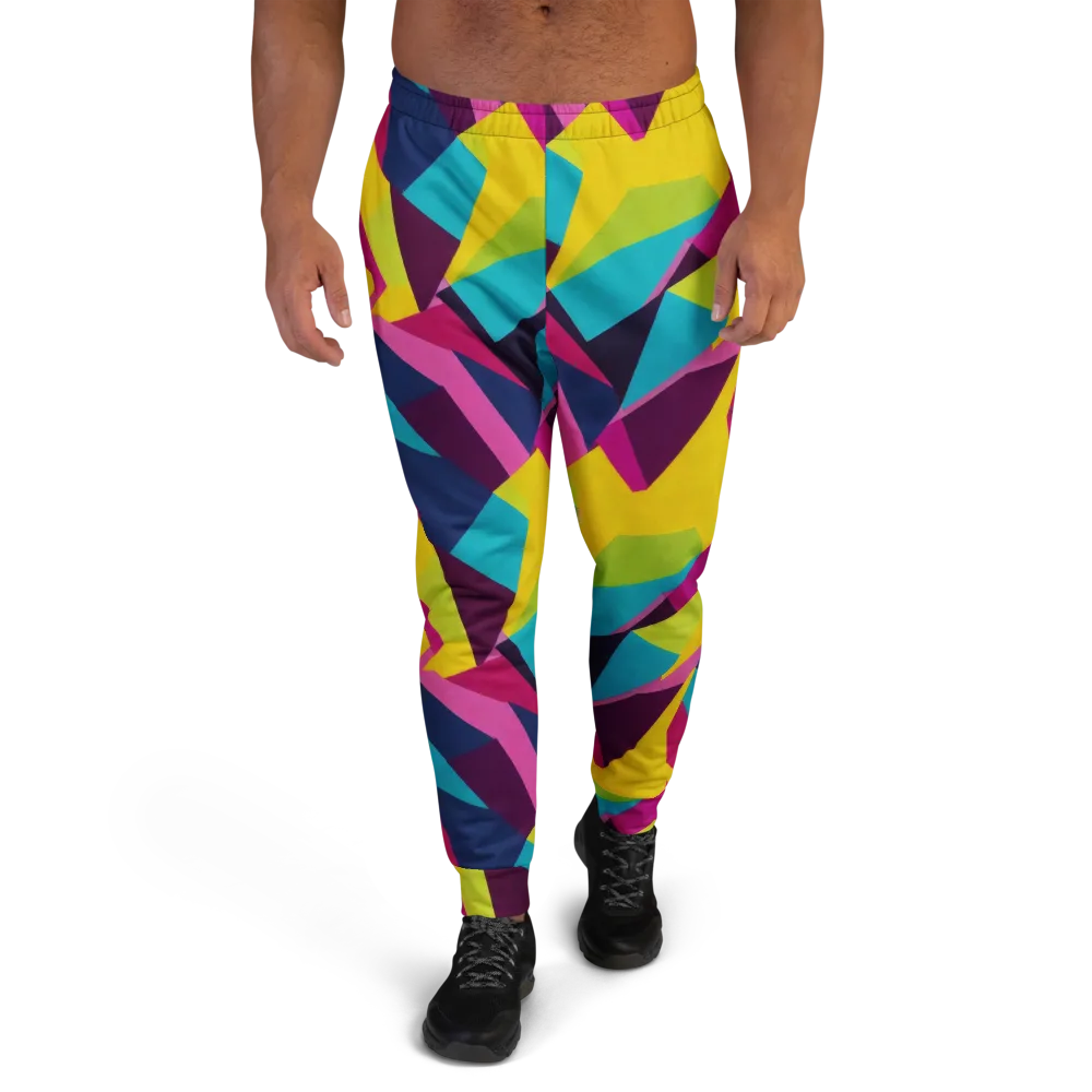 Electric Origami on Men's Joggers — Front