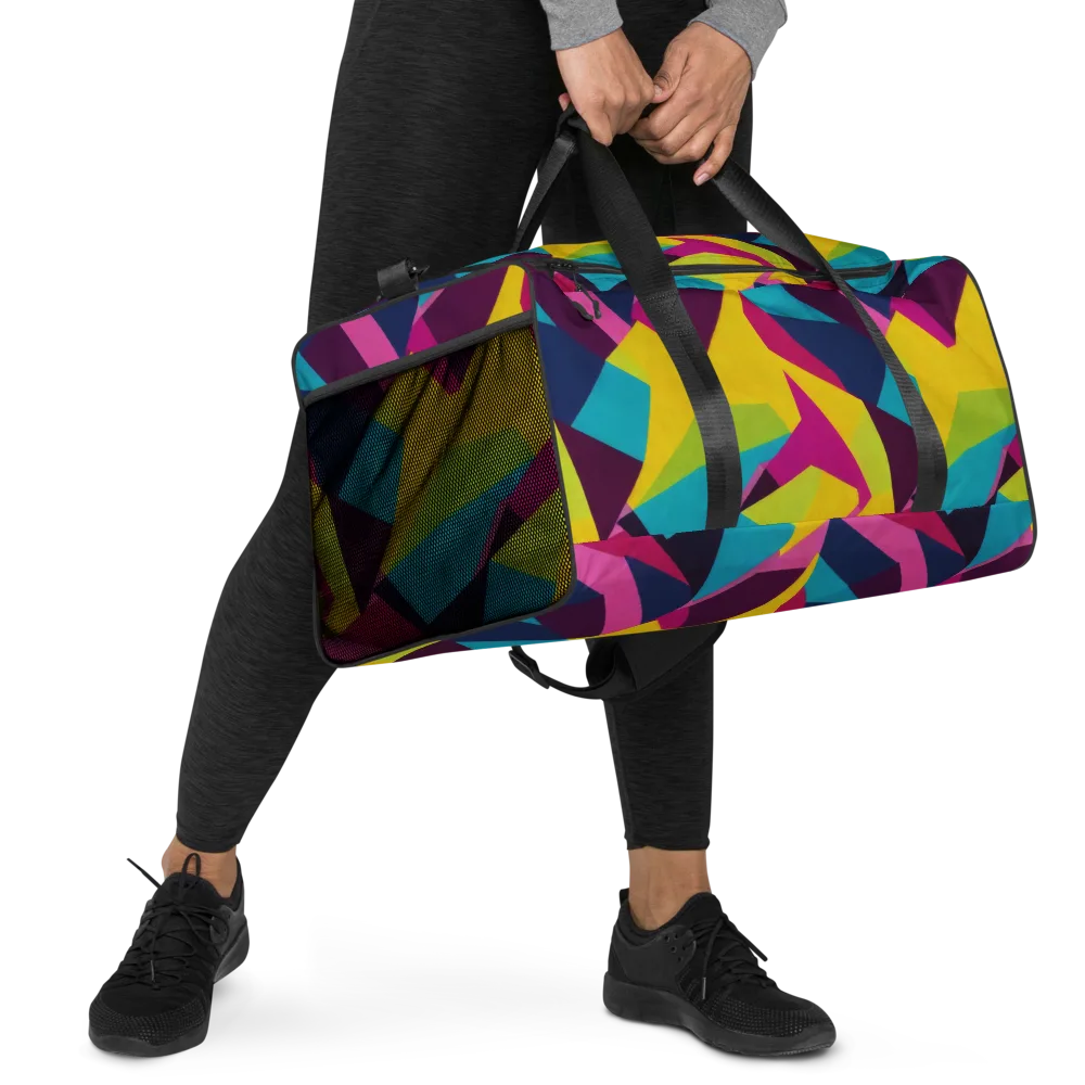 Electric Origami on Duffle Bag — Right Front