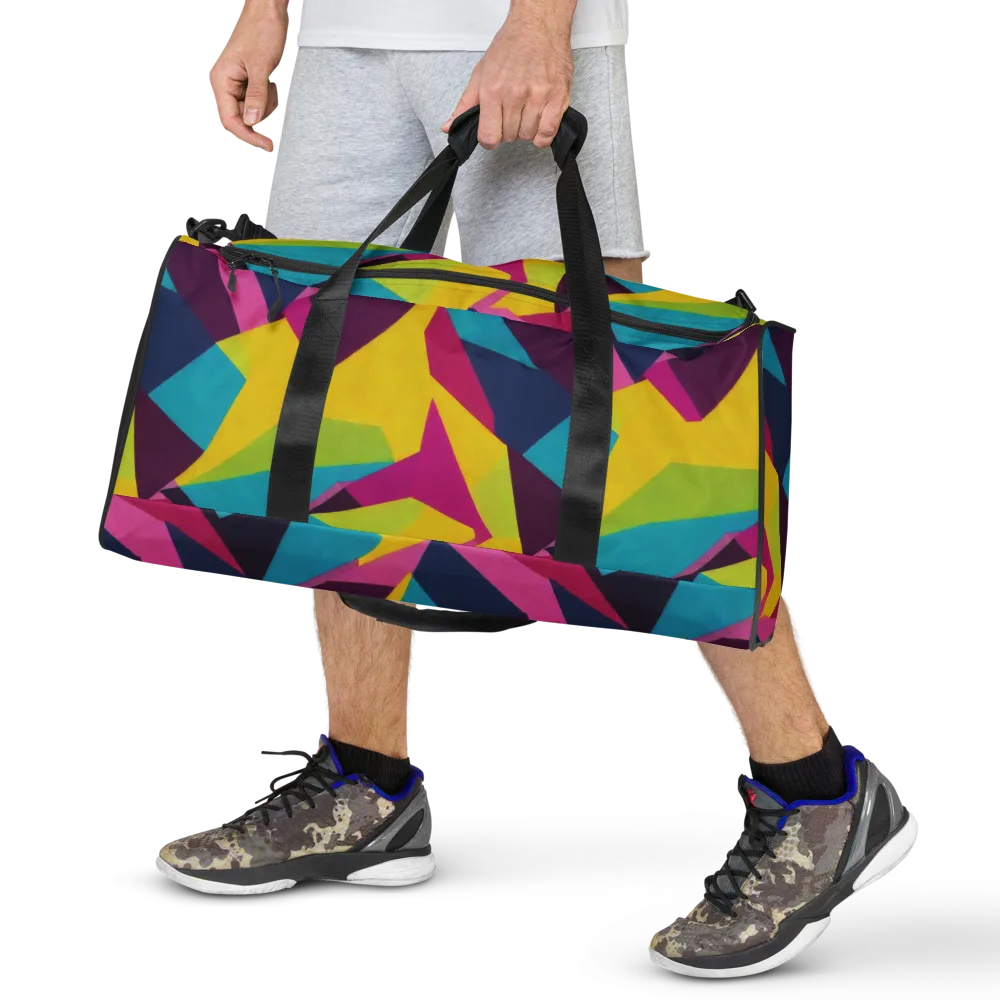 Electric Origami on Duffle Bag — Front