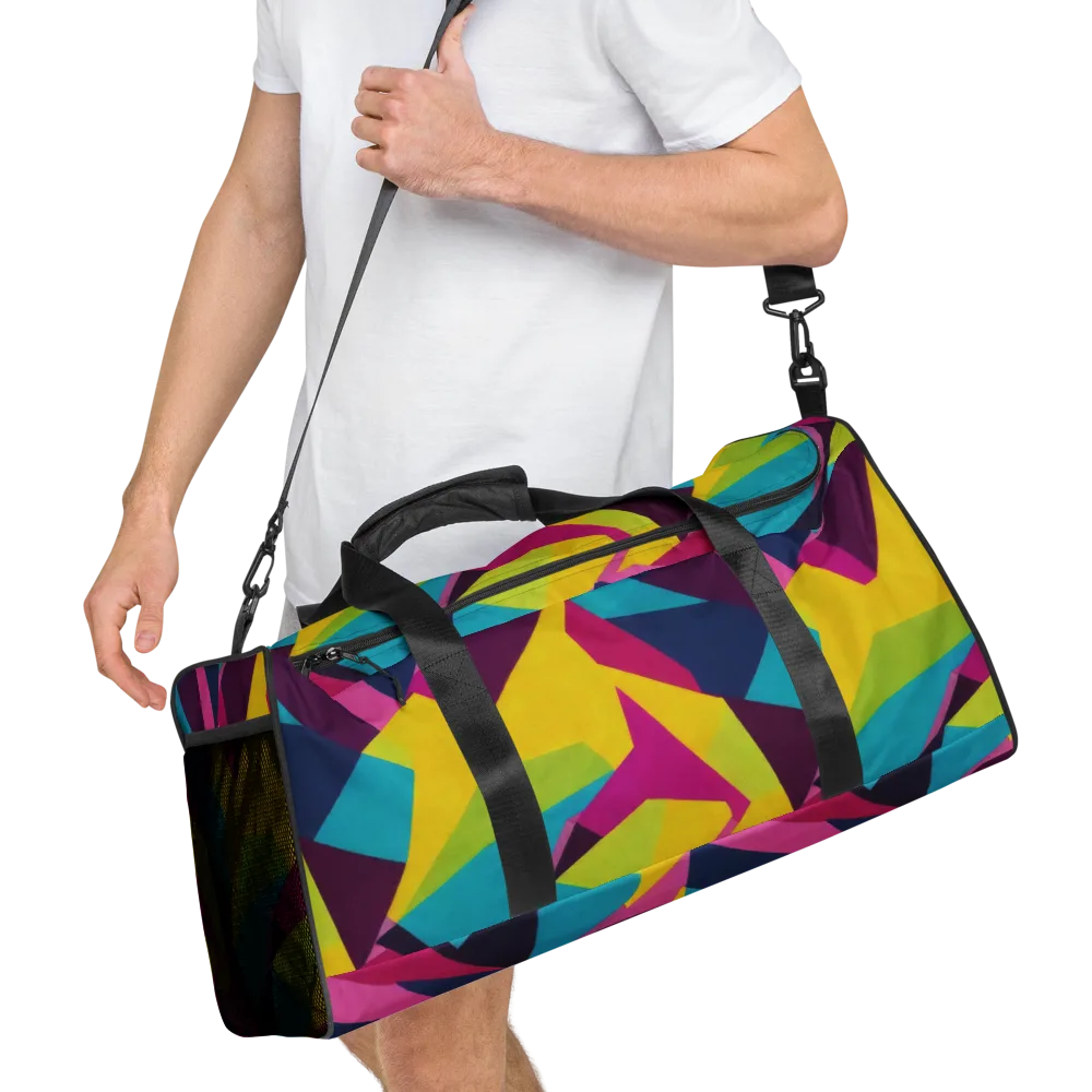 Electric Origami on Duffle Bag — Right Front