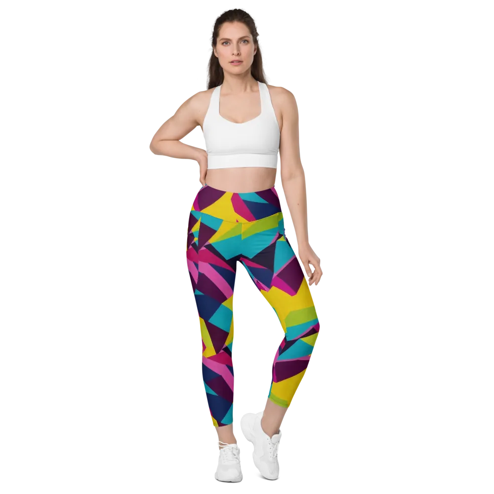 Electric Origami on Leggings with Pockets — Front