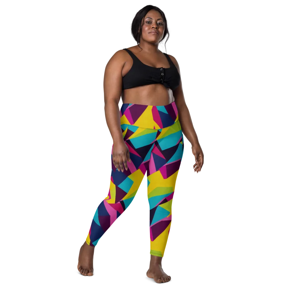 Electric Origami on Leggings with Pockets — Front