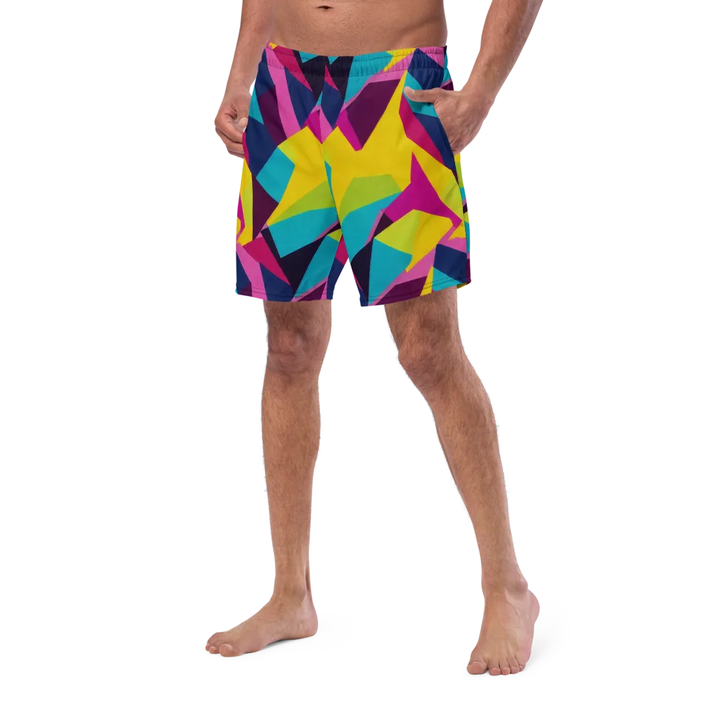 Electric Origami on Swim Trunks — Left Front